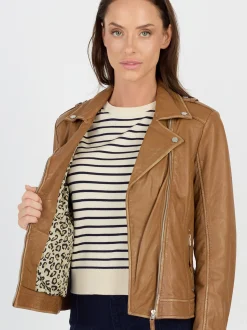 JCC Damen Lederjacke in braun