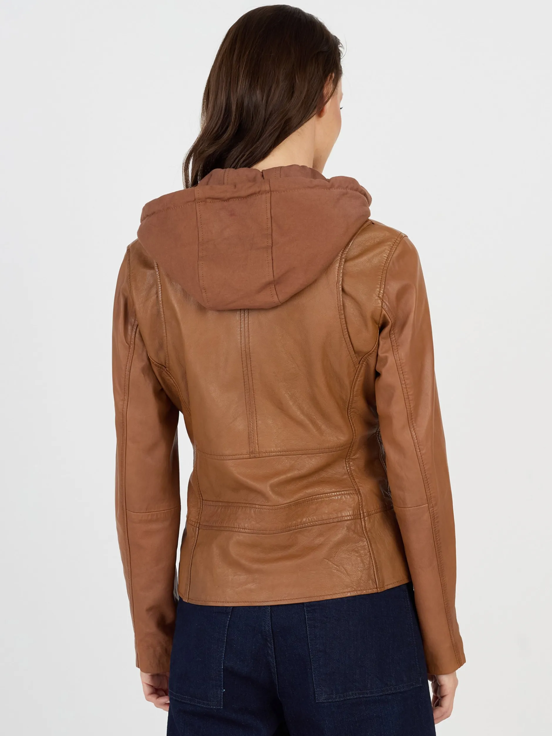 JCC Damen Lederjacke in cognac