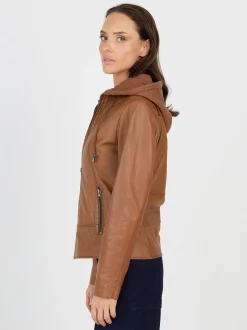 JCC Damen Lederjacke in cognac