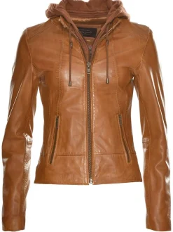 JCC Damen Lederjacke in cognac