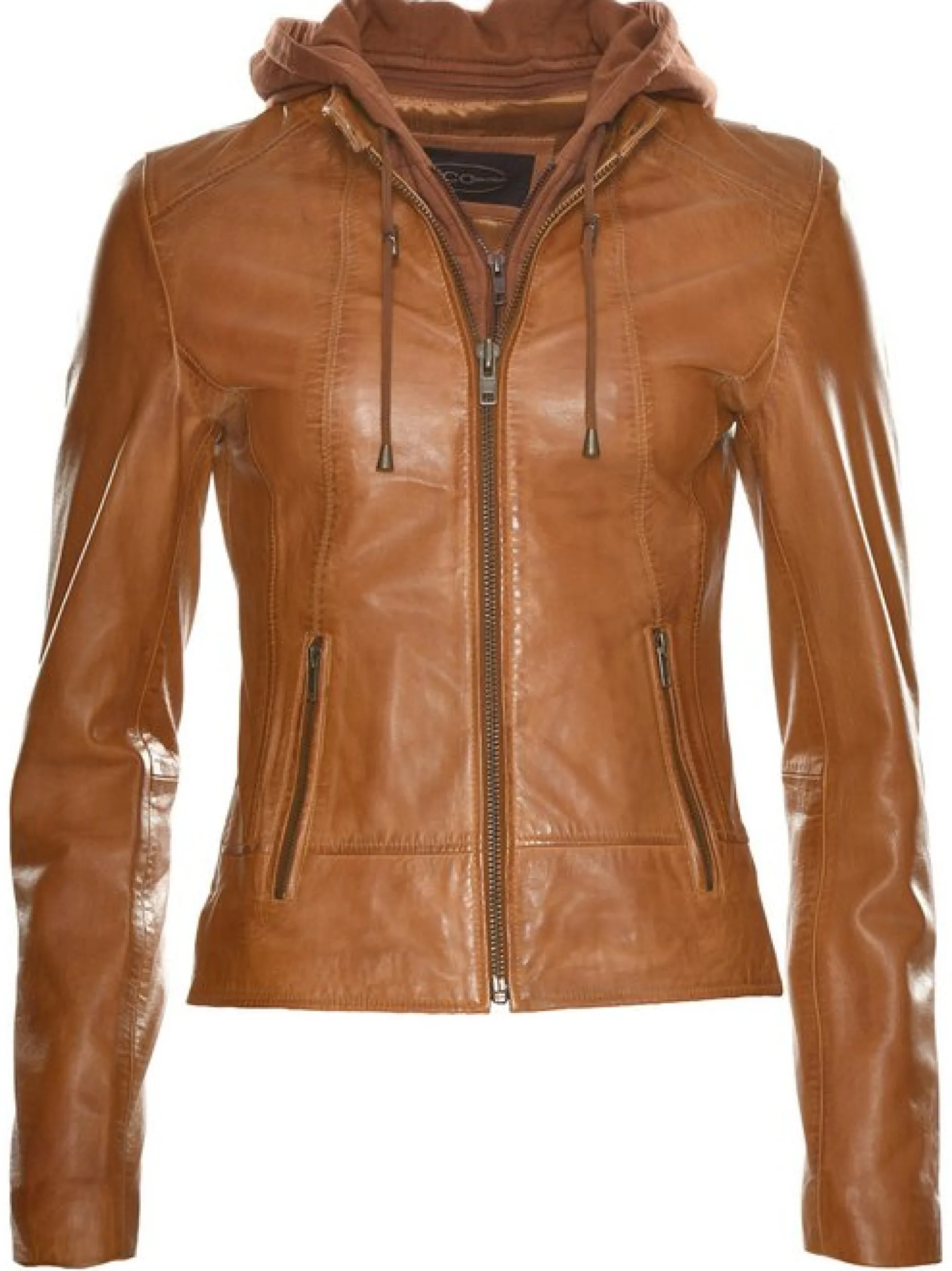 JCC Damen Lederjacke in cognac