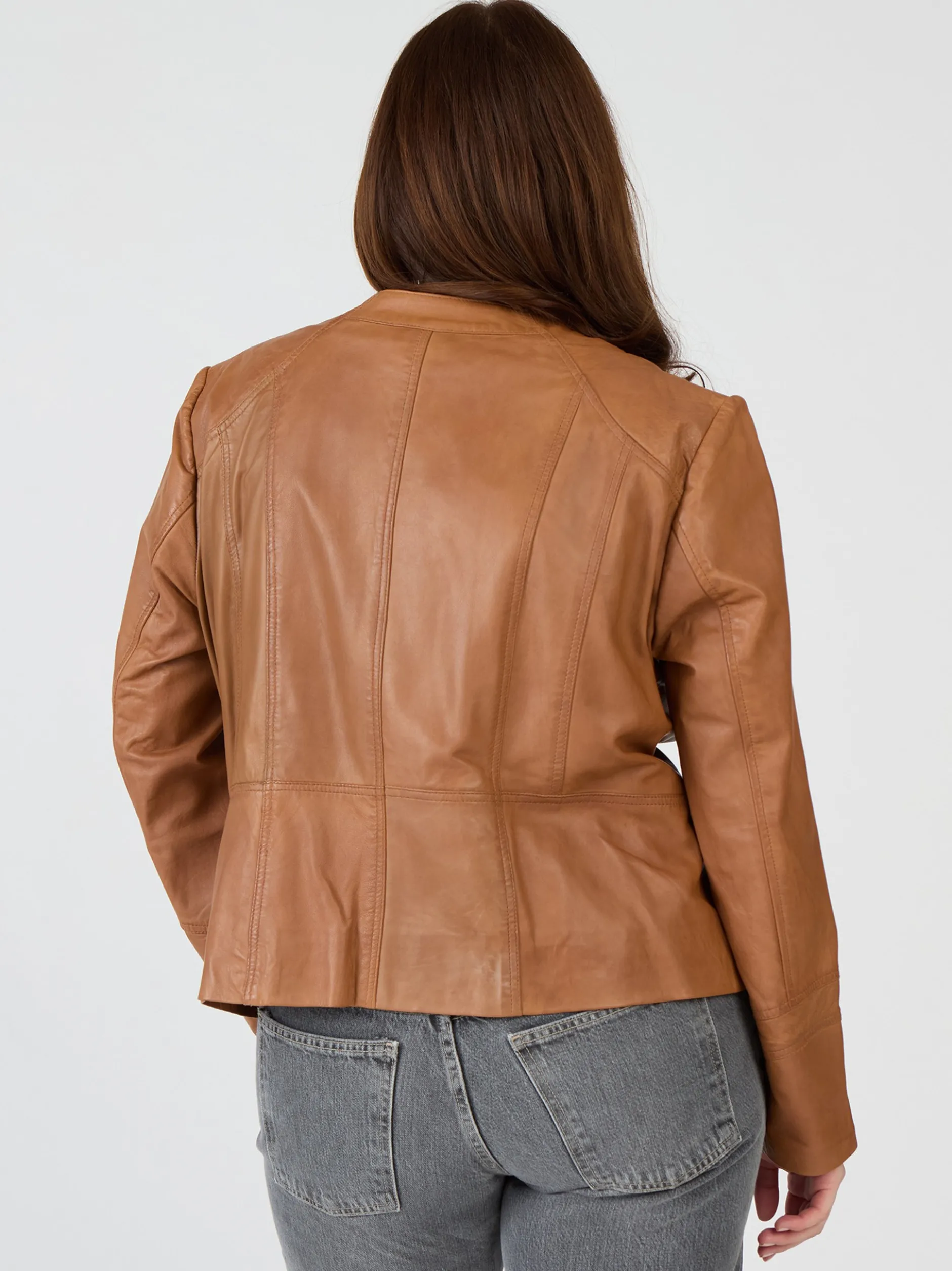 JCC Damen Lederjacke in cognac