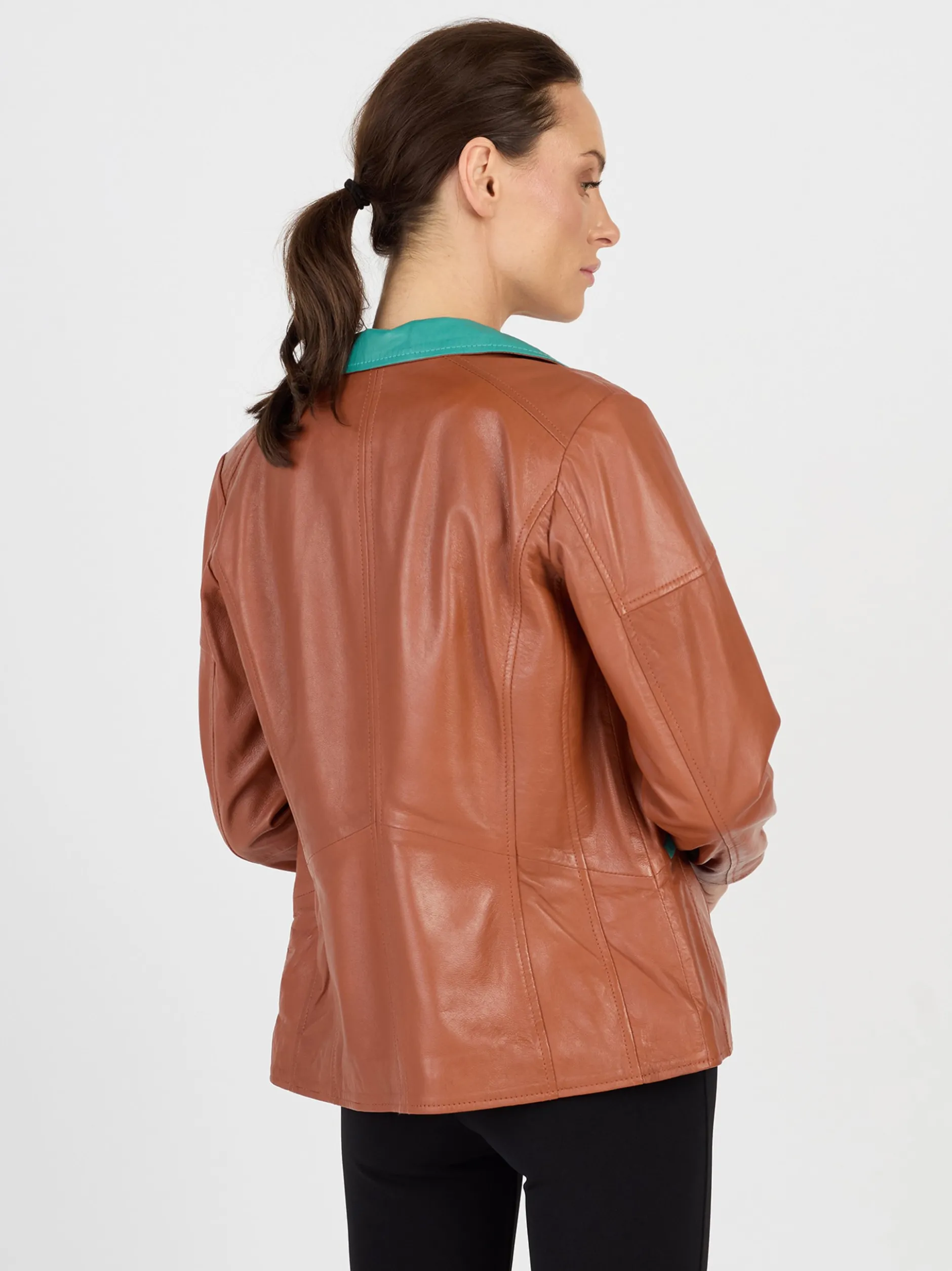 JCC Damen Lederjacke in cognac
