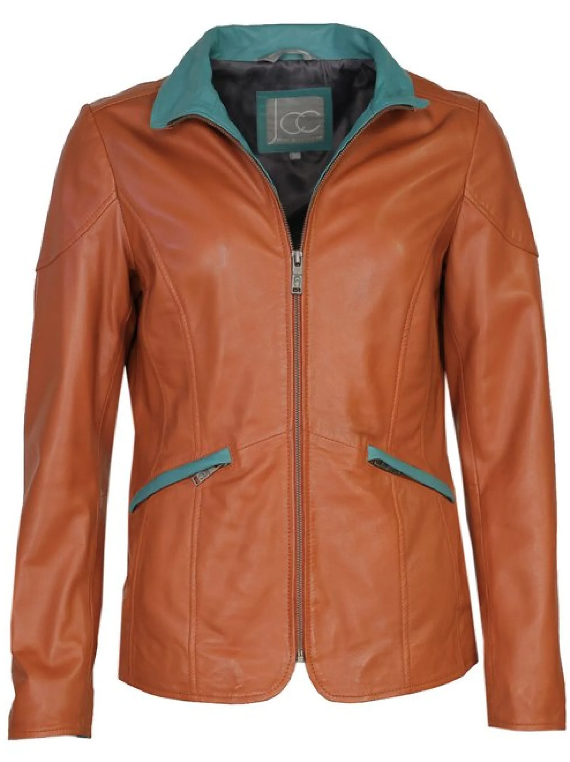 JCC Damen Lederjacke in cognac