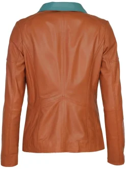 JCC Damen Lederjacke in cognac