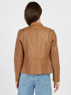 JCC Damen Lederjacke in cognac