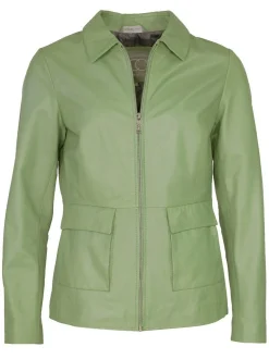 JCC Damen Lederjacke in grün