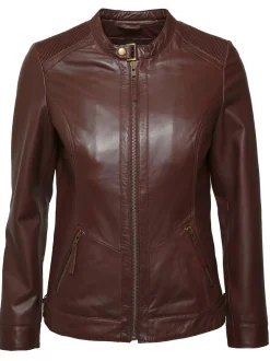 JCC Damen Lederjacke in rot