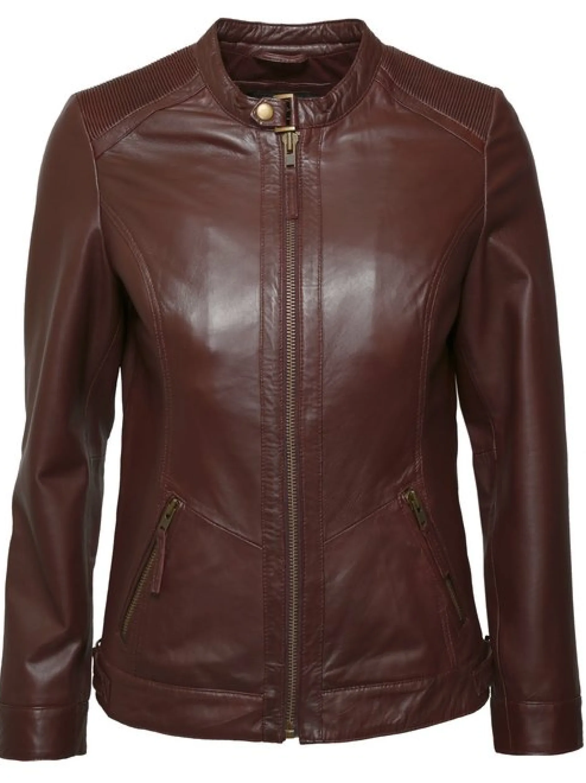 JCC Damen Lederjacke in rot