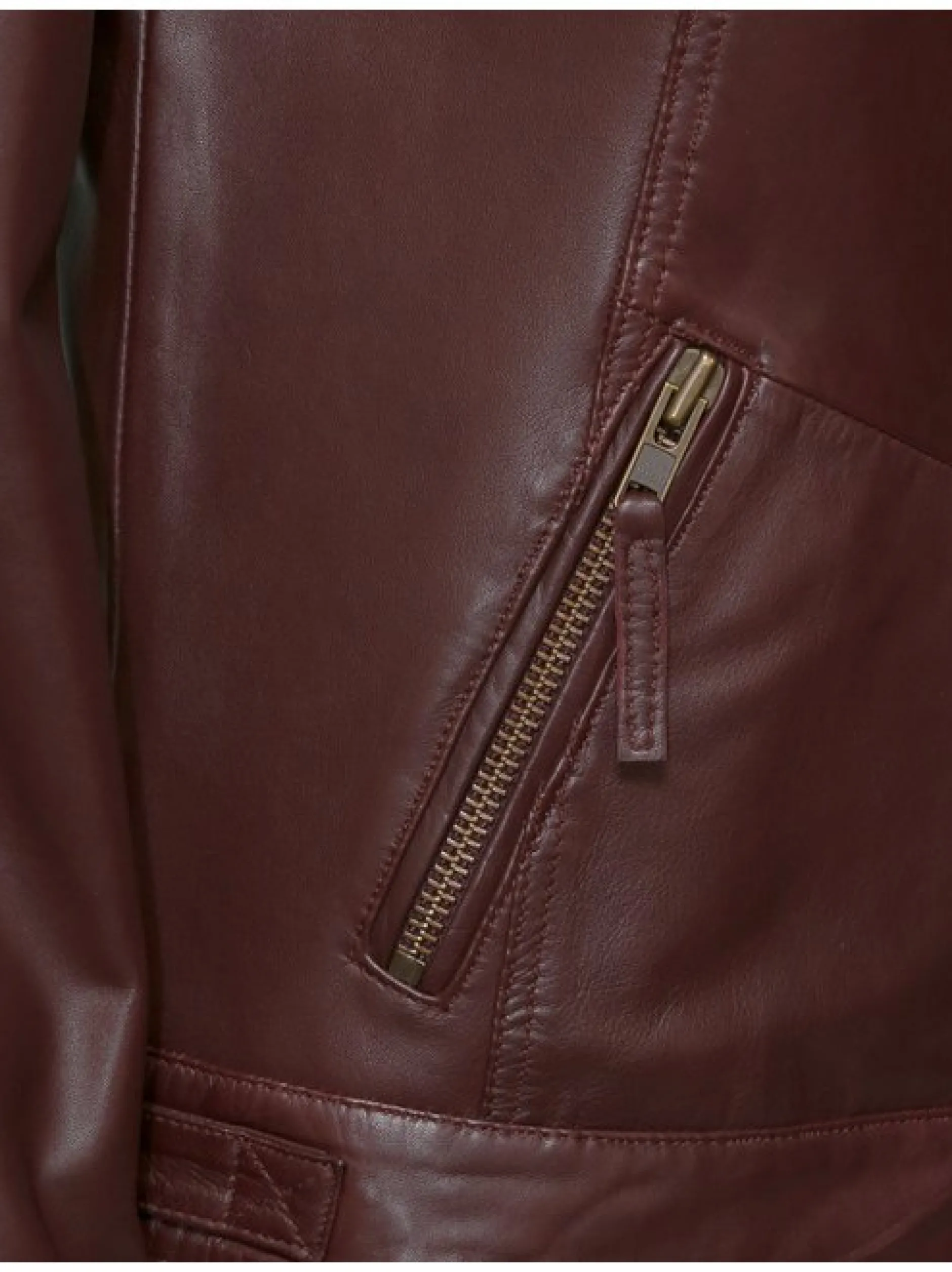 JCC Damen Lederjacke in rot