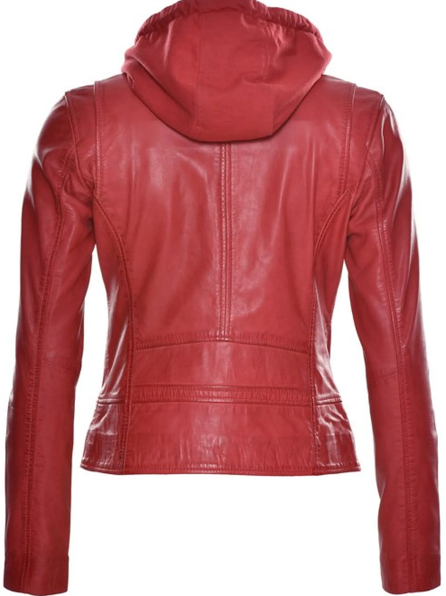 JCC Damen Lederjacke in rot