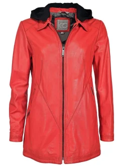 JCC Damen Lederjacke in rot