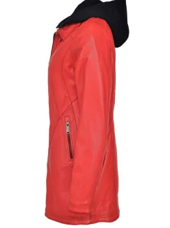 JCC Damen Lederjacke in rot