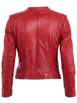 JCC Damen Lederjacke in rot
