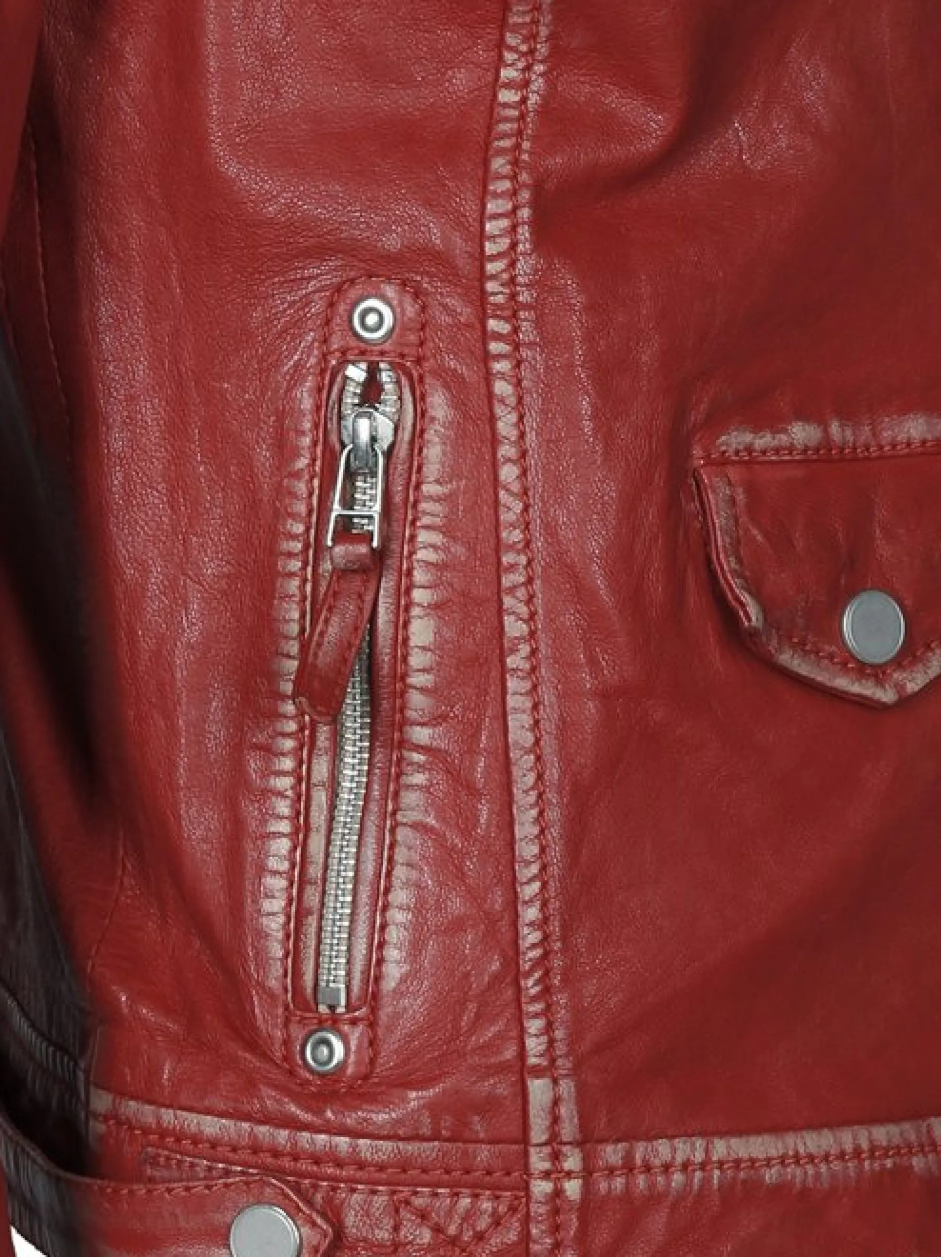 JCC Damen Lederjacke in rot