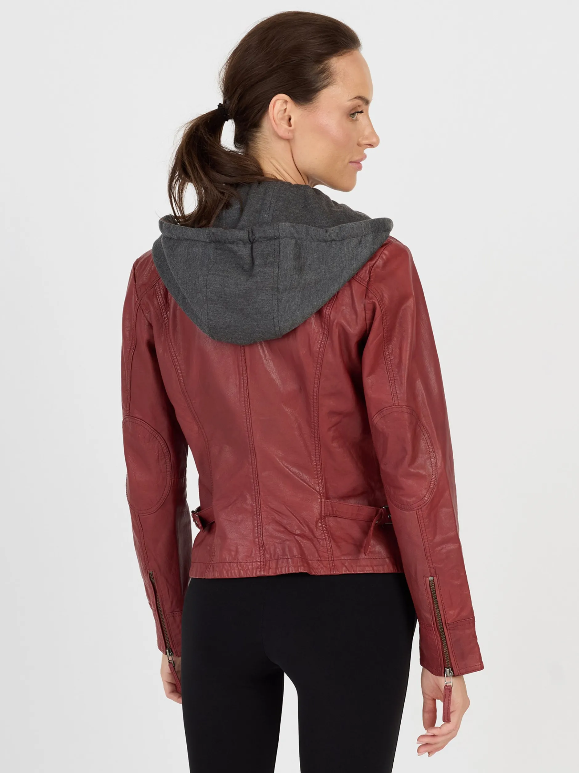 JCC Damen Lederjacke in rot