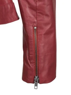 JCC Damen Lederjacke in rot