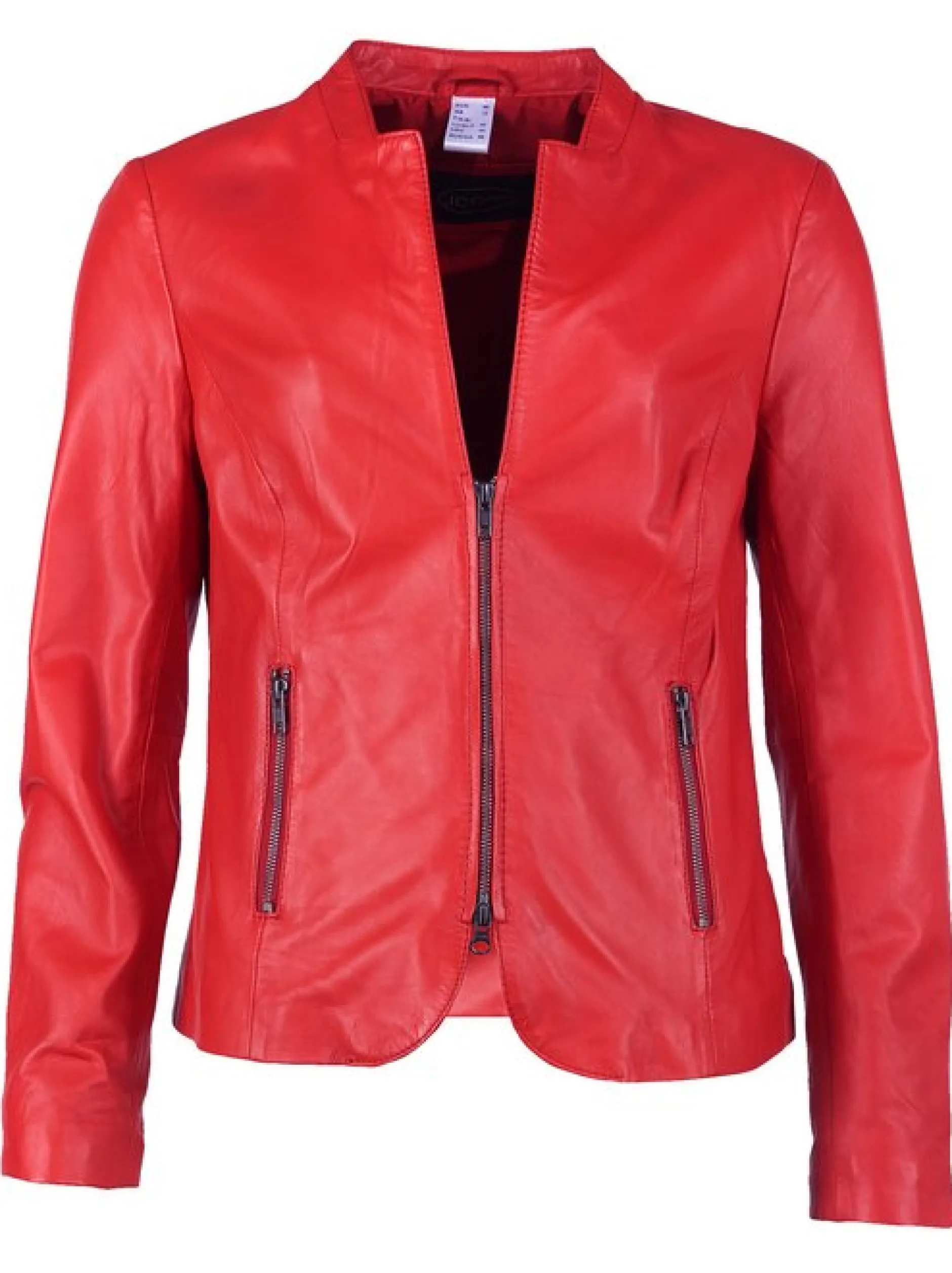 JCC Damen Lederjacke in rot