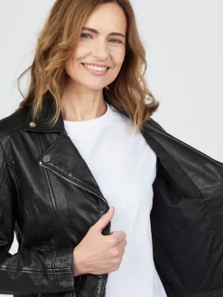 JCC Damen Lederjacke in schwarz