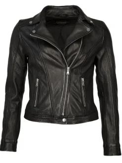 JCC Damen Lederjacke in schwarz