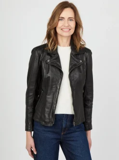 JCC Damen Lederjacke in schwarz