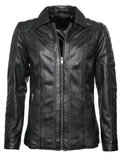 JCC Damen Lederjacke in schwarz