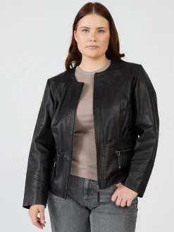 JCC Damen Lederjacke in schwarz