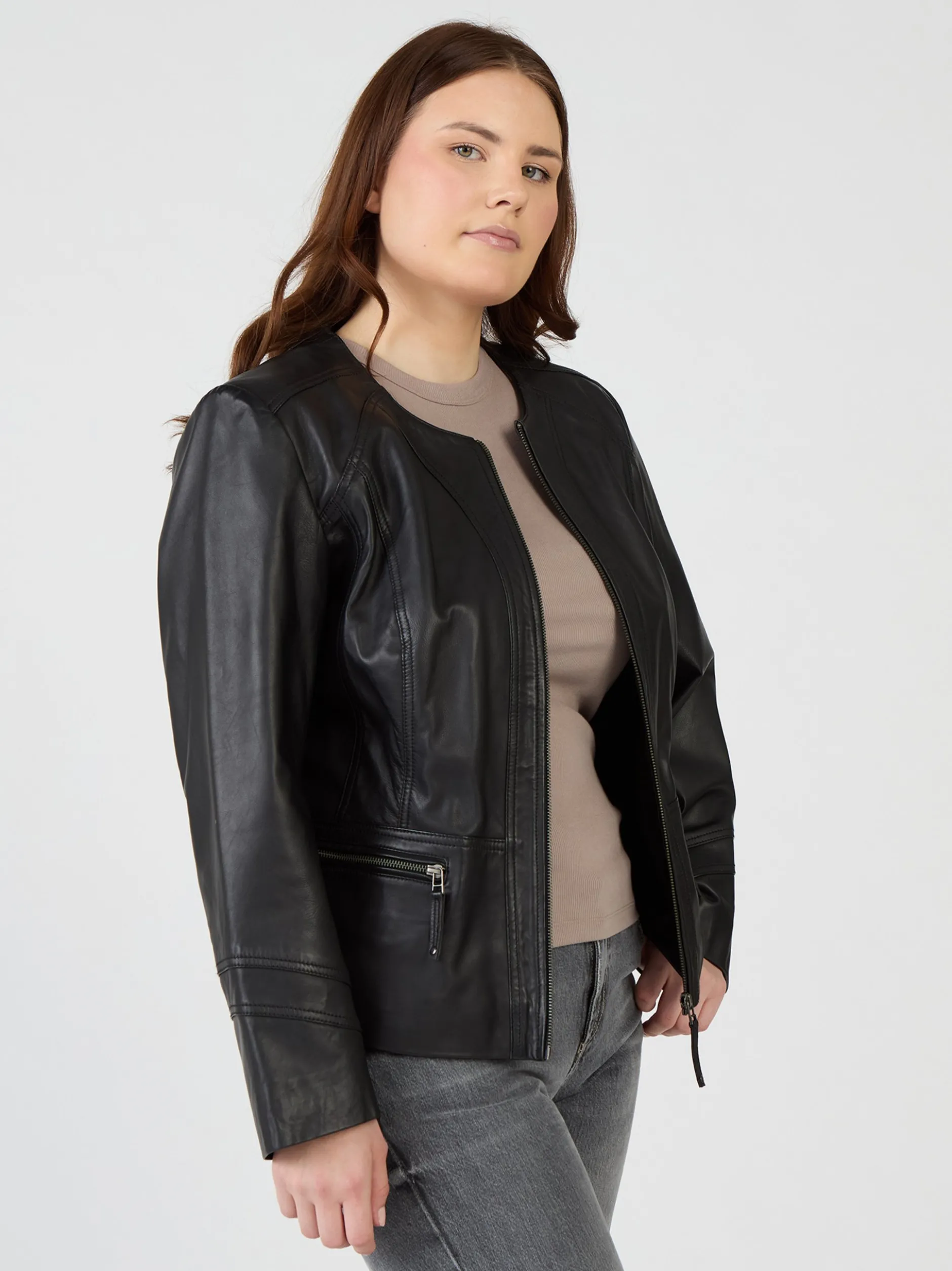 JCC Damen Lederjacke in schwarz