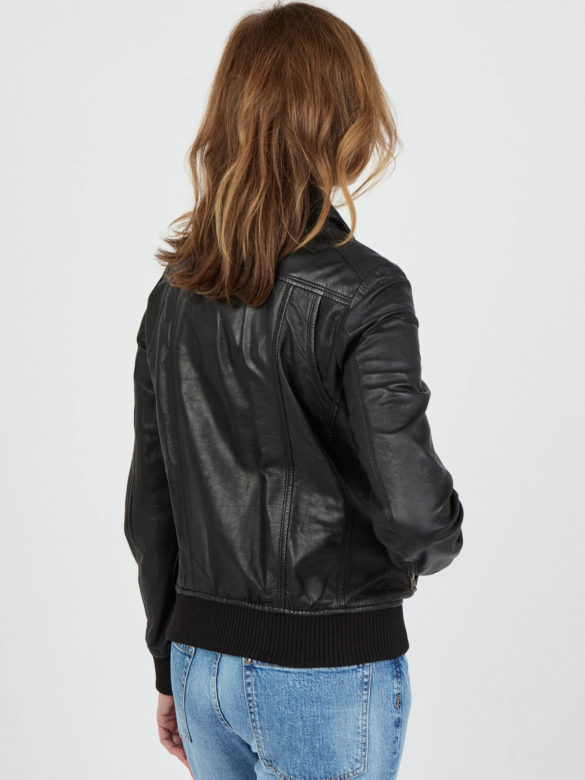JCC Damen Lederjacke in schwarz