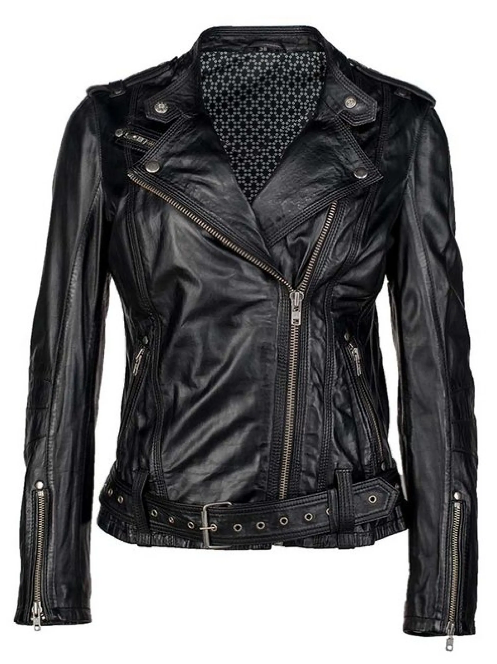 JCC Damen Lederjacke in schwarz