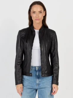 JCC Damen Lederjacke in schwarz