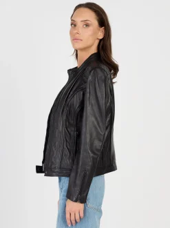 JCC Damen Lederjacke in schwarz