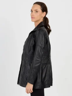 JCC Damen Lederjacke in schwarz