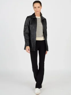 JCC Damen Lederjacke in schwarz