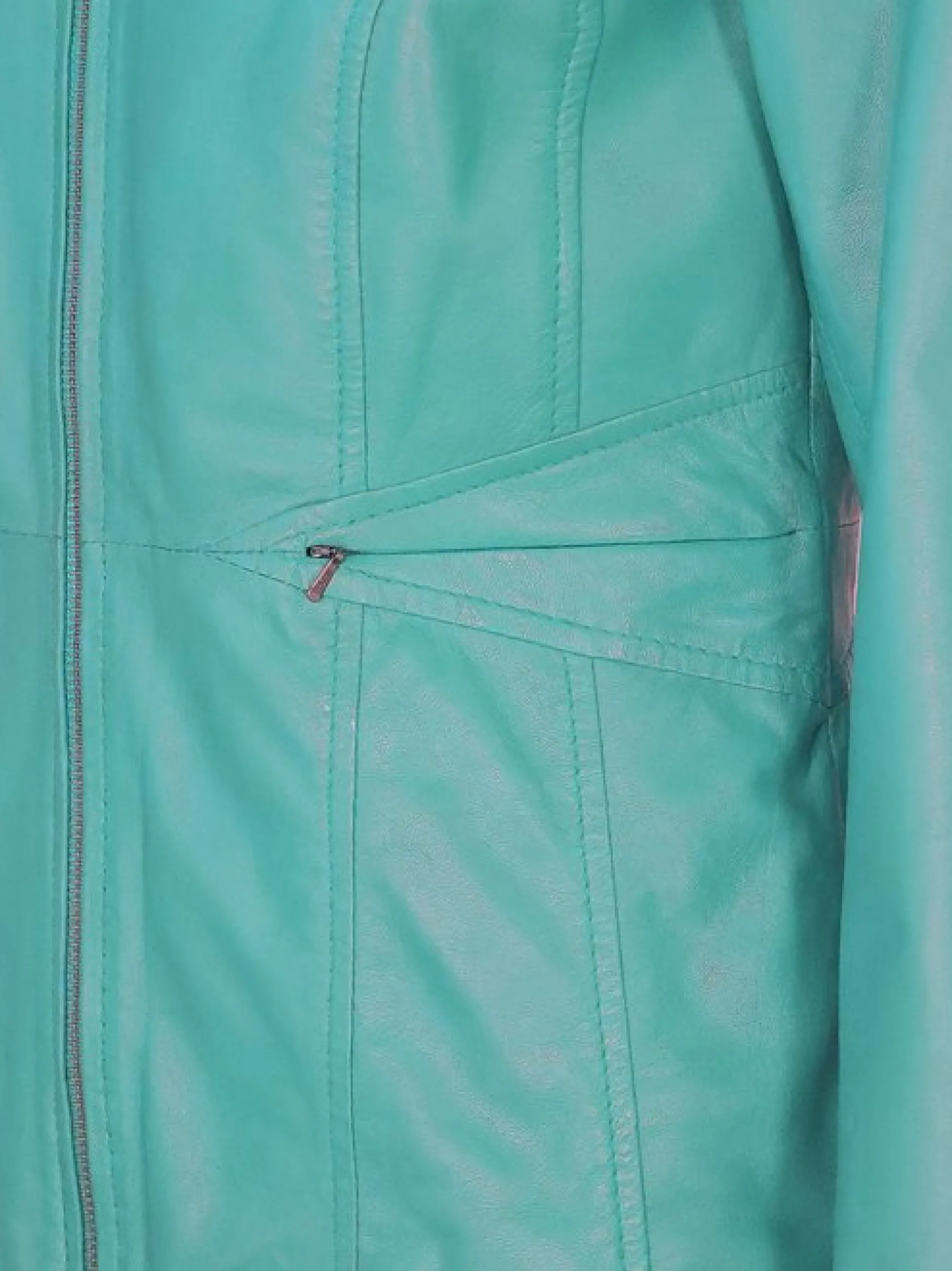 JCC Damen Lederjacke in türkis