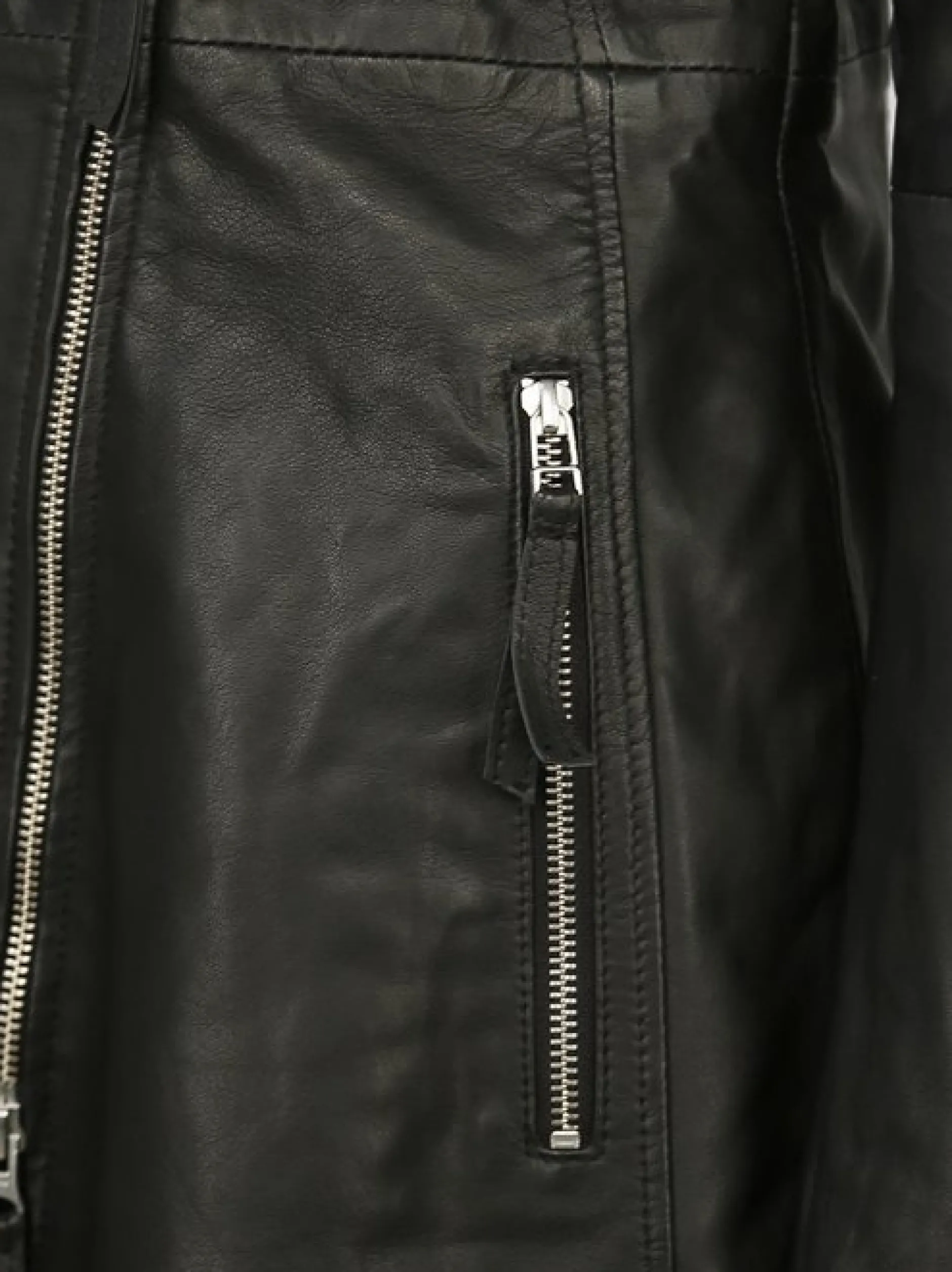 JCC Damen Ledermantel in schwarz