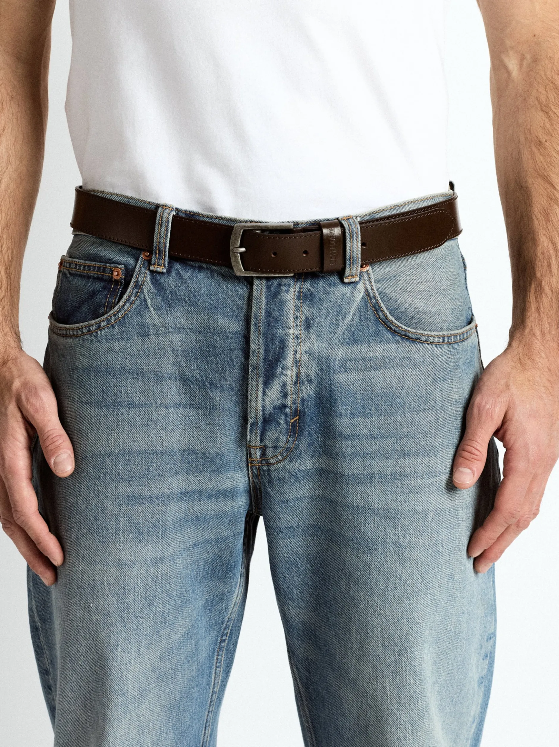 JCC Herren Ledergürtel im 2er-Pack in schwarz braun