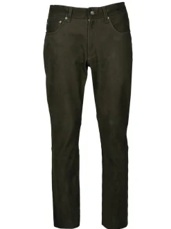 JCC Herren Lederhose in oliv
