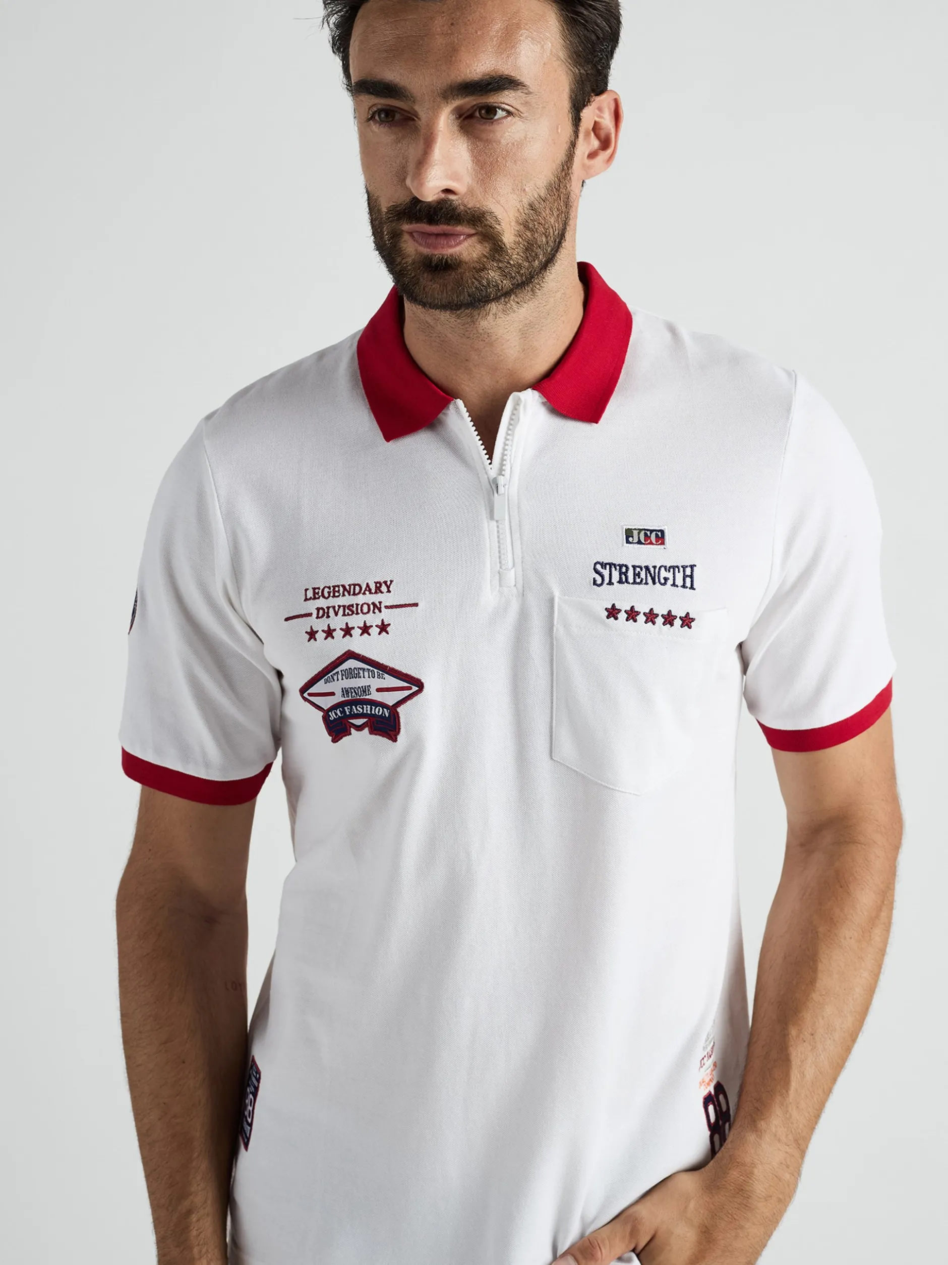 JCC Herren Poloshirt in weiß