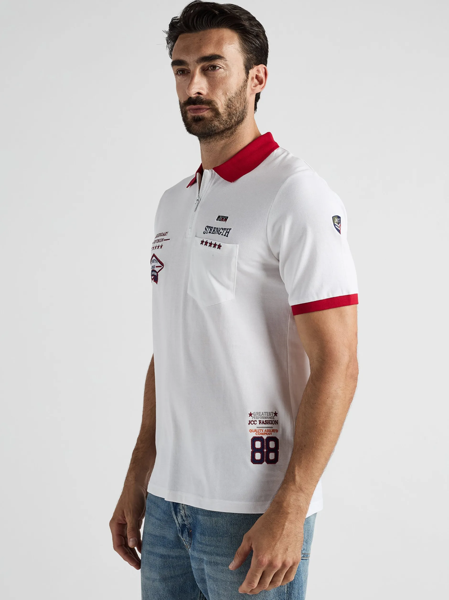 JCC Herren Poloshirt in weiß