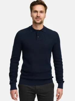 Jeff Herren Strick-Polo - JFTristan in marine blau