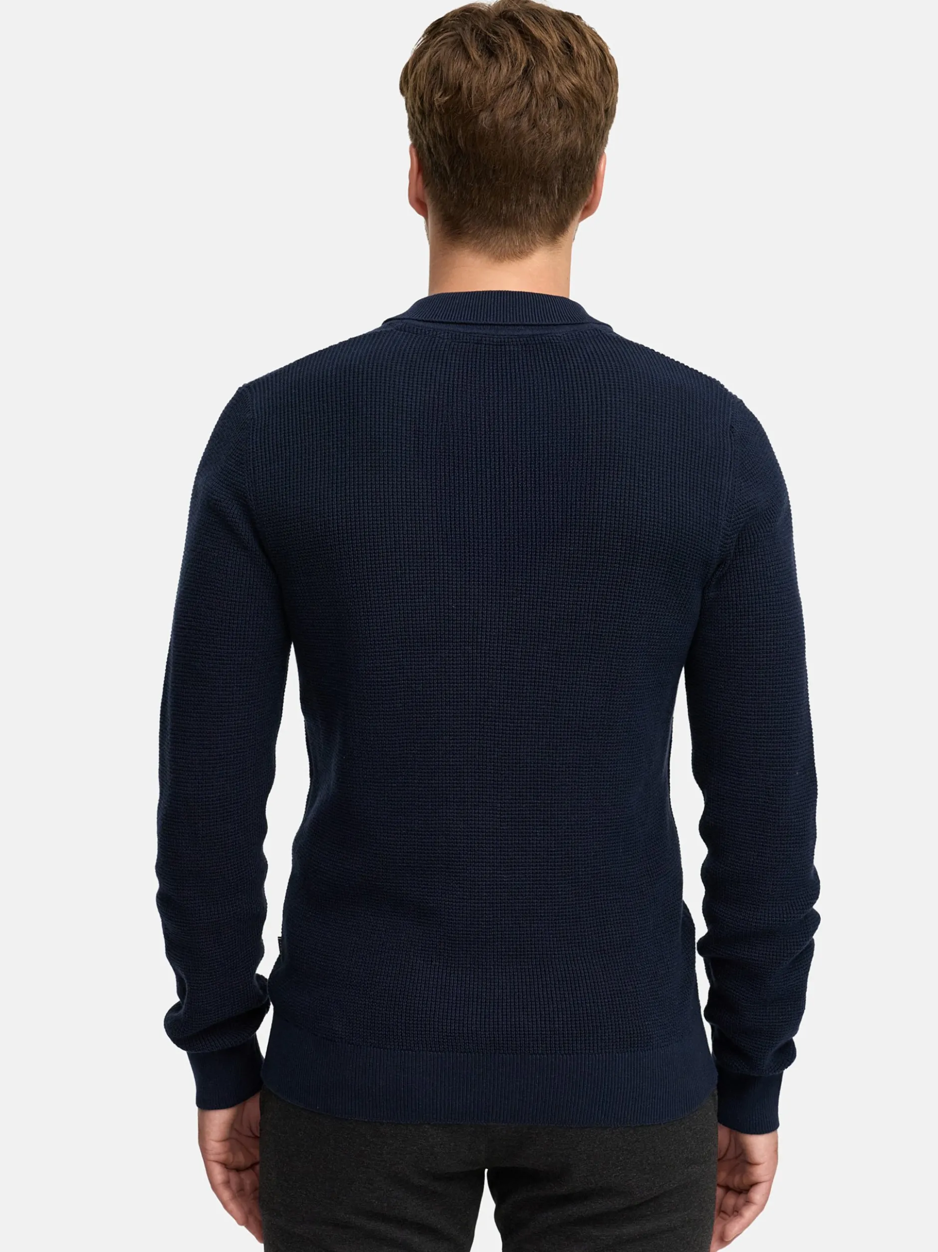 Jeff Herren Strick-Polo - JFTristan in marine blau