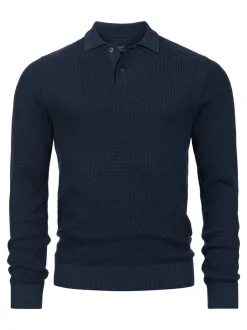 Jeff Herren Strick-Polo - JFTristan in marine blau