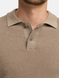 Jeff Herren Strick-Polo - JFTristan in beige