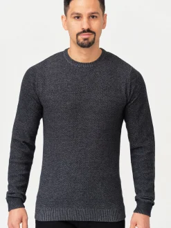 Jeff Herren Strickpullover - Crespo in schwarz
