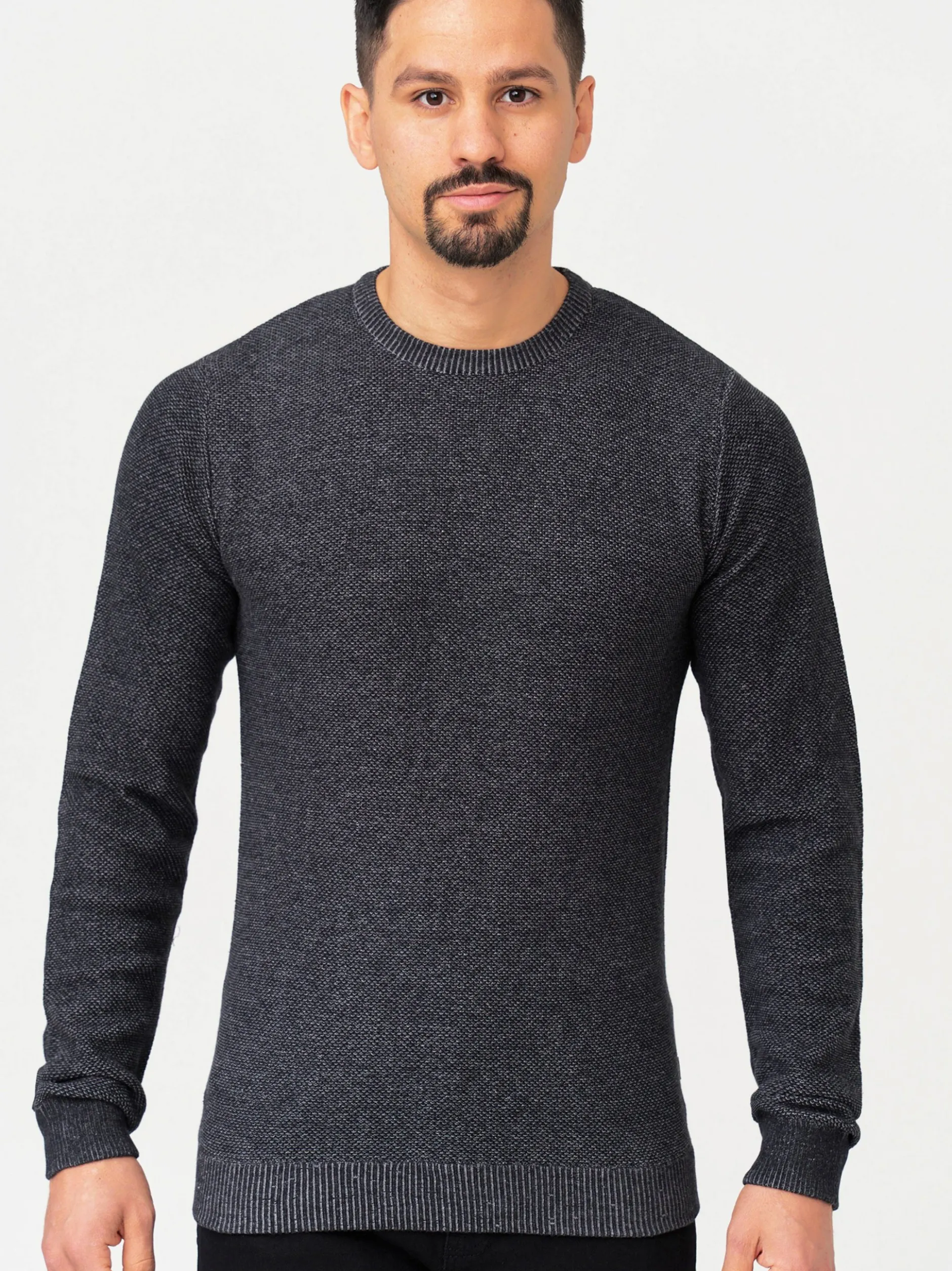 Jeff Herren Strickpullover - Crespo in schwarz
