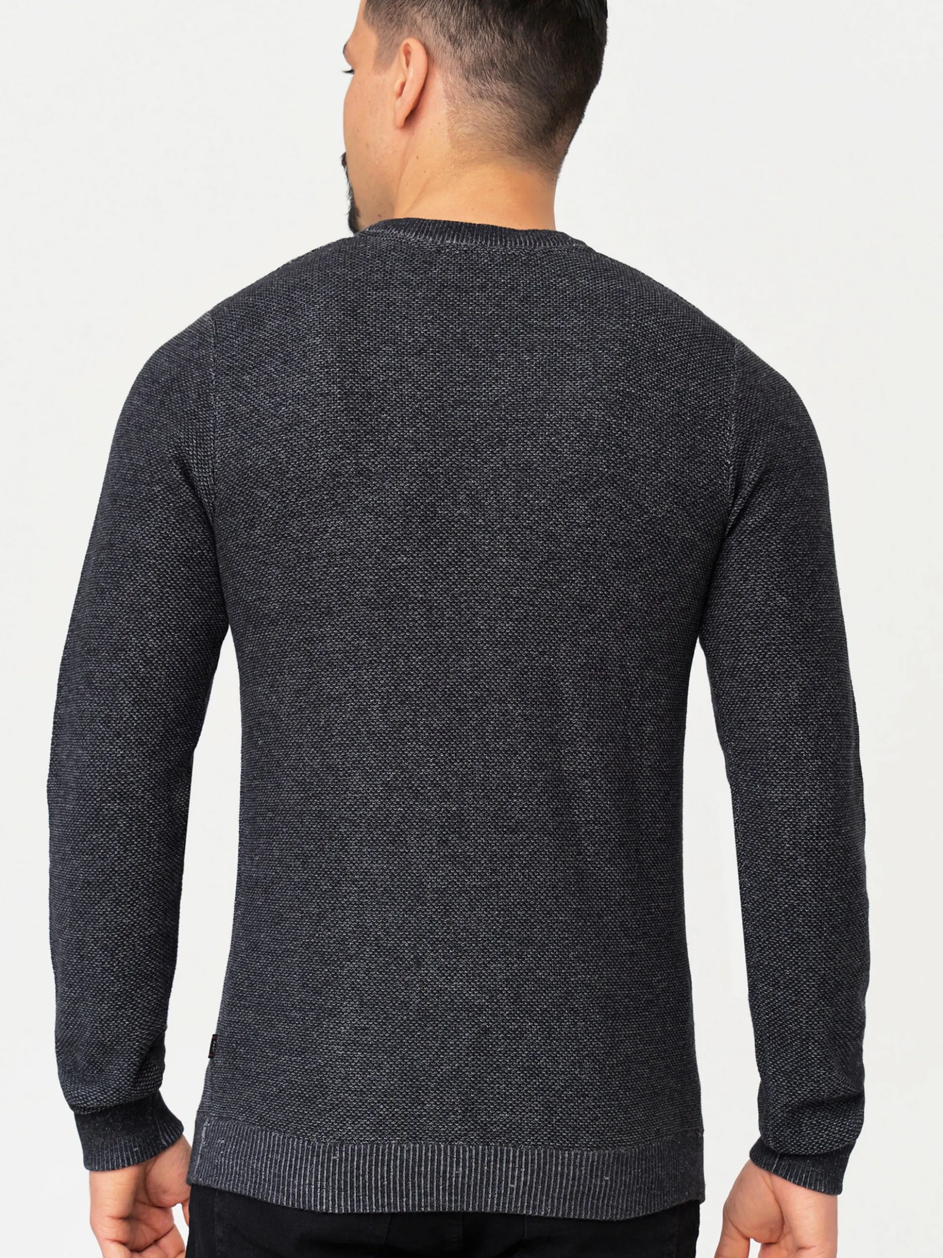 Jeff Herren Strickpullover - Crespo in schwarz
