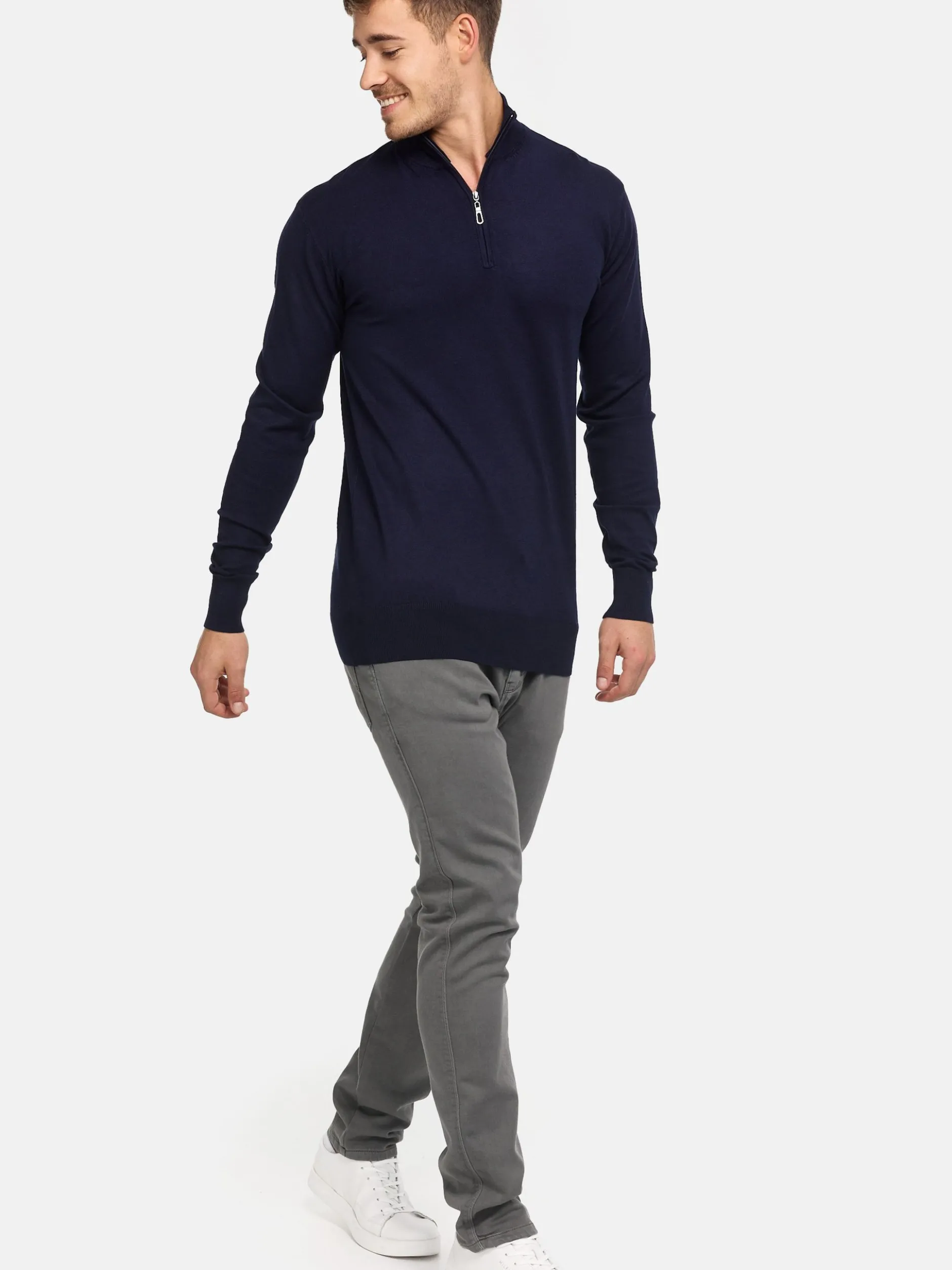 Jeff Herren Strickpullover - Frankie in marine