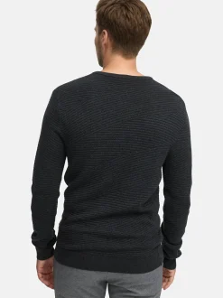 Jeff Herren Strickpullover - JFAbram crew neck in anthrazit