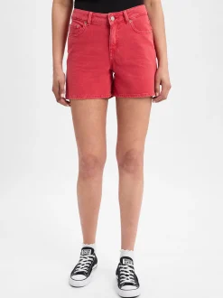 JJXX Damen Jeans-Shorts - JXLaura in rot - Länge: kurz